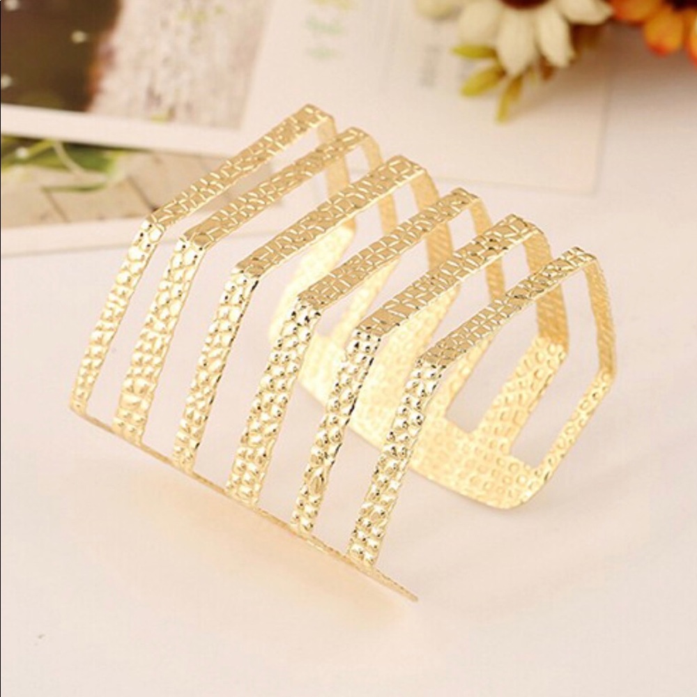 Gold Tone Cuff Bracelet
